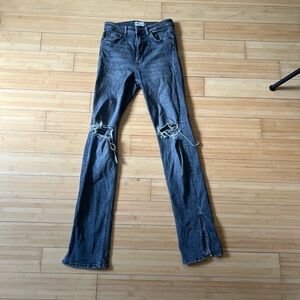 Zara Men's Bootcut Distressed Denim Jeans